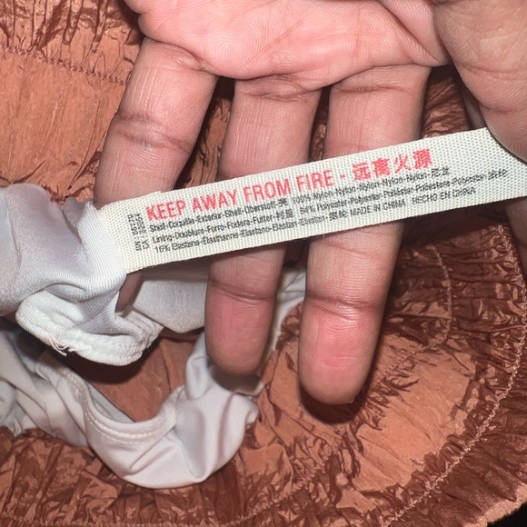 FP Movement by Free People High-Waist Ruched Shorts — Orange size Small - Picture 4 of 6